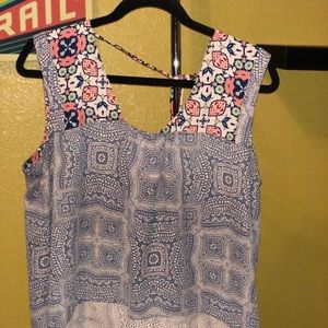 Multi-patterned tank/blouse